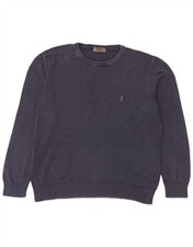 Marlboro Classics Womens Crew Neck Jumper Sweater UK 22 3XL Navy Blue AH04