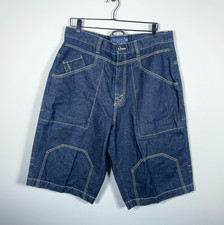 Kani Baggy Jean Shorts Men's 36 x 15 Dark Blue Denim Streetwear Y2K Hip Hop