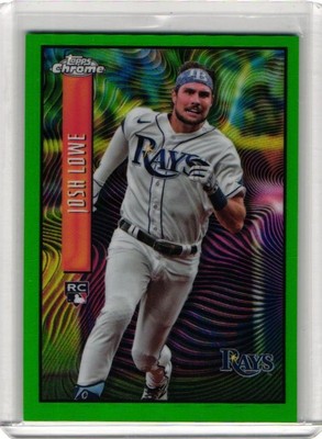 Josh Lowe 2022 Topps Chrome Sonic RARE #/99 Green EXPOSE (RC)