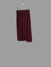 Collections Etc Womens Sz M Lace Overlay Full-Sweep Pull-On Skirt Fairycore