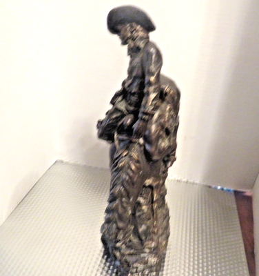 AUSTIN PRODUCTIONS 1970s Sculpture Bronze Tone Vintage Cowboy on