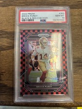 2022 Panini Prizm - Rookies Brock Purdy #353 Black & Red Checker Prizm (RC)
