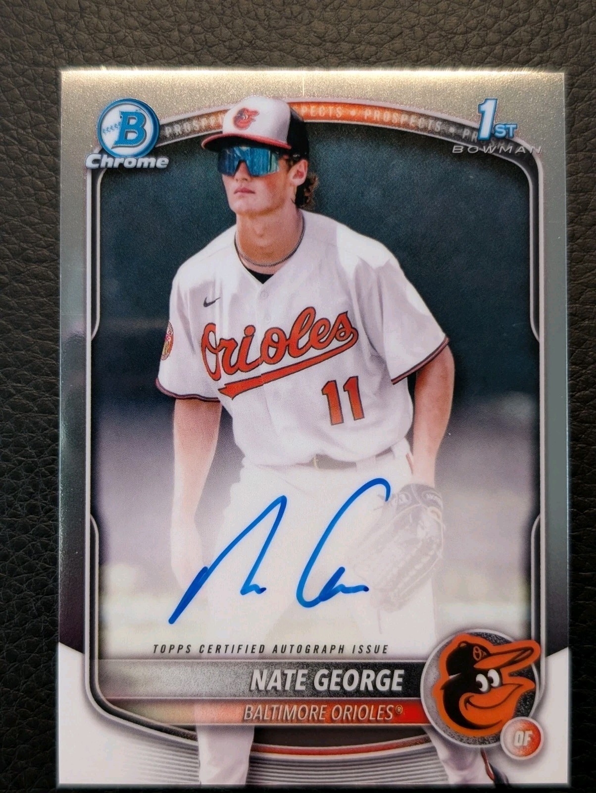 2025 Bowman Chrome 1st Auto Nate George #CPA-NG Autographs Orioles