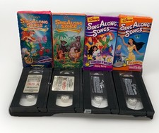 Disney  s Sing Along Songs Lot Of 4 VHS Tapes Vintage 1994-1995 Tested