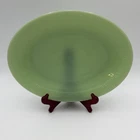 Vintage Fire King Jadeite Oval Serving Plate Platter Jane Ray 12" x 9” Ribbed