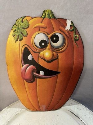 Beistle Halloween Jack O Lantern Wall Decor Double Sided Pumpkin Hang Kids 1997