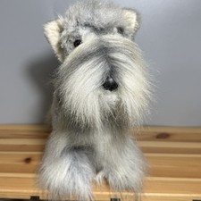 Vintage Russ Berrie Yomiko Gray Schnauzer 16" Long Dog Standing Position