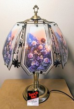 Floral Antique Brass finish 3 light stages Touch On Table Lamp - OK-632AB