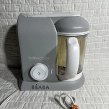 BEABA BABYCOOK SOLO 4-in-1 Baby Food Processor, Steam Cook, Blender (Cloud Gray)