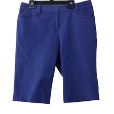 New York Company Shorts Size 8 Women's Bermuda NYC Stretch Chino Pockets Blue