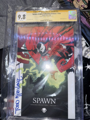 SPAWN ORIGINS COLLECTION VOLUME 1 SIGNED BY TODD MCFARLANE IN A 9.8