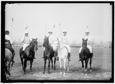 Photo:1915 Polo Players on Horses Match Team Portrait