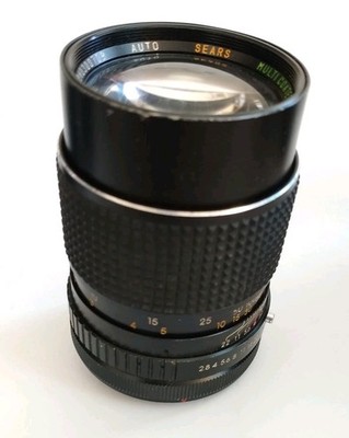 Vintage Sears Auto 135mm f2.8 PK Mount Camera Lens Multi-Coated Manual Focus