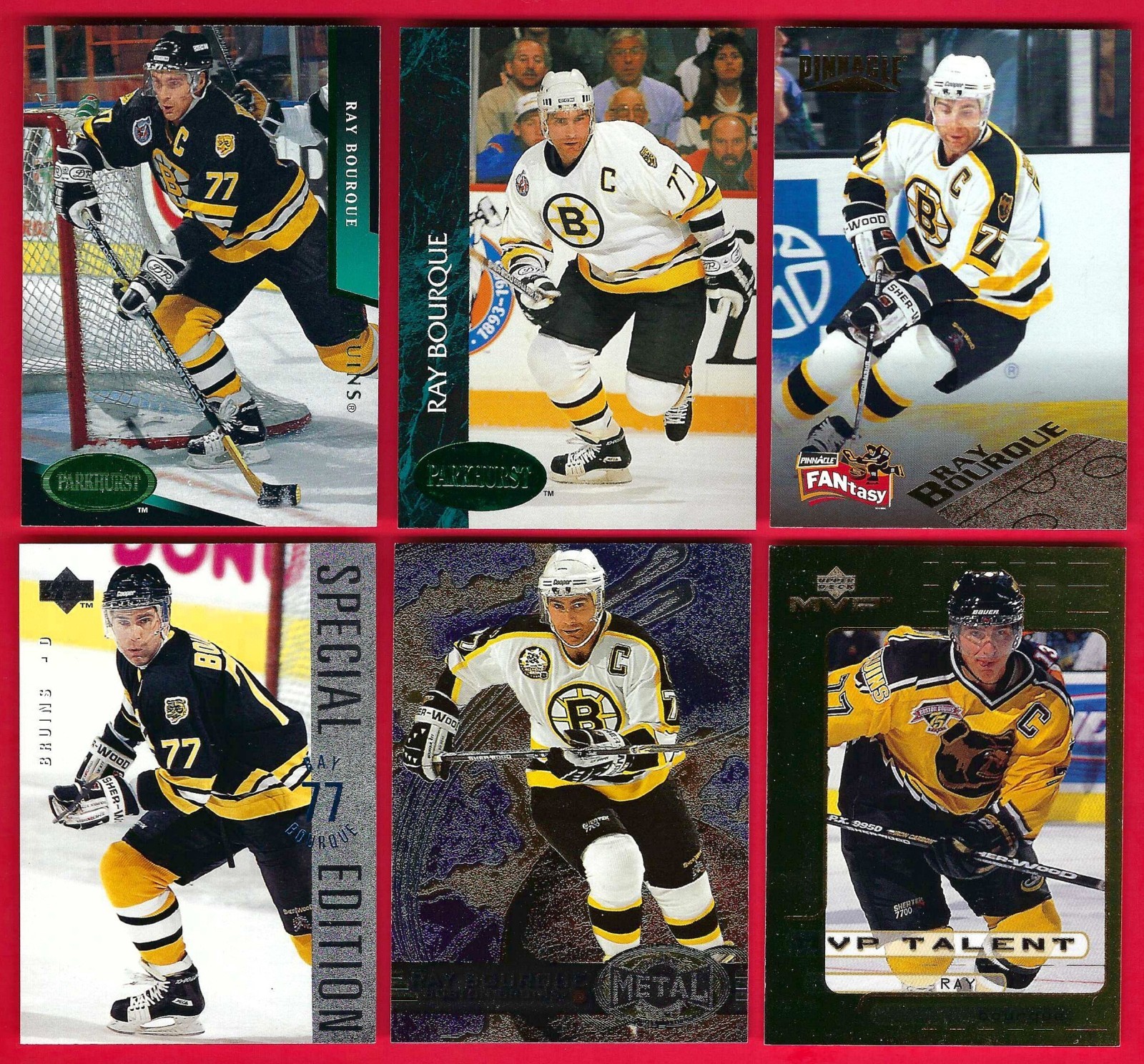 Ray Bourque $1.99 EACH (2 CARD MINIMUM) 95/96 SE4 MVP5 Fantasy Metal Emerald