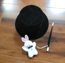 Build a Bear BABW RARE magician magic top hat white rabbit bunny wand wristie