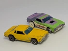 Vintage Hot Wheels 1974 Redline Monte Carlo Stocker Yellow Red Torino Lot of 2