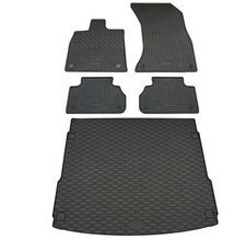 Gummi Fußmatten Kofferraumwanne für Audi Q5 FY + FYT 2017 im Set Gummimatten