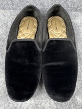 Birdies The Starling Black Velvet Slip on's Classic Flat Loafer Women's Size 7.5