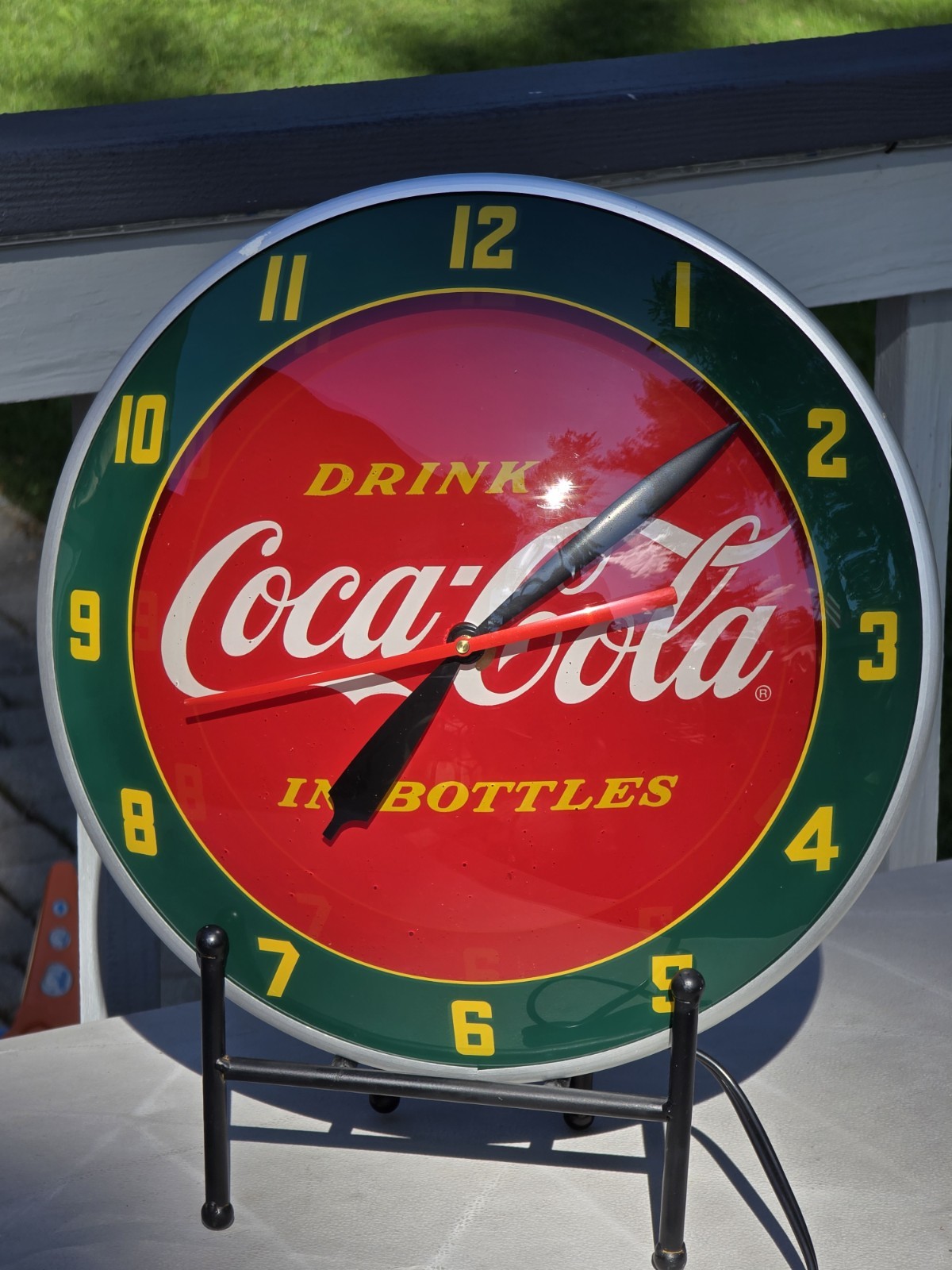 Coca Cola 15" Light Up Wall Clock 2003 Double Bubble Electric Vintage Working
