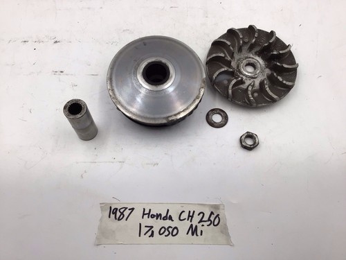 OEM 1987 Honda Elite CH 250 17,050 Mi Complete Drive Face Variator Assembly