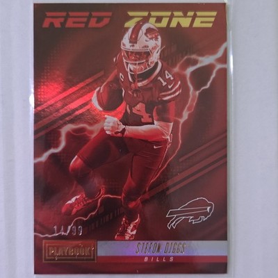 Panini 2022 Playbook Red Zone Stefon Diggs Bills RZ-6 Serial #14/99