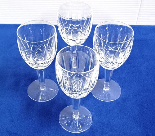 Set of 4 Waterford Crystal Kildare Water Goblets Glasses 7” Vintage Ireland