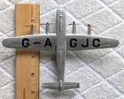 Vintage Dinky Toys #704  Avro York British Airplane Silver Red Propellers 1950's