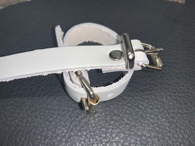 Hellgrau Echtleder 2 Picknick Utility Riemen handgefertigt Riemen 12 mm breit V21