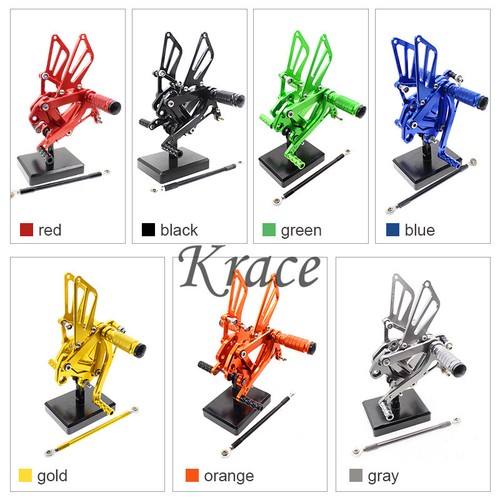For Kawasaki ZZR600 2005 2006 2007 2008 CNC Rearset Footpeg Pedal Footrest Set - Picture 3 of 10