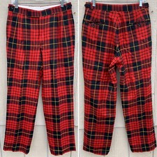 Vintage Tartan Plaid Pants 28 1/2  To 32  Waist At Very Maximum READ DESCRIPTION