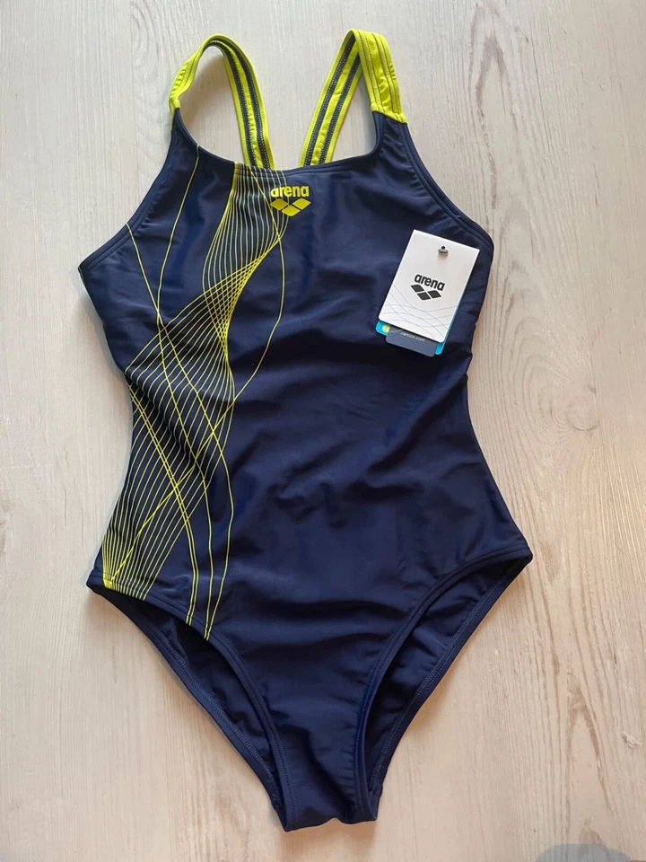 Arena Badeanzug Schwimmanzug Gliding Swim Pro Größe 36 navy-soft grün dunkelblau - Bild 4 von 4