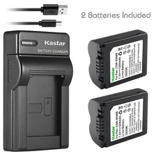 Kastar Battery + Charger for Panasonic CGR-S006A Lumix DMC-FZ50 DMC-FZ7-K FZ28S