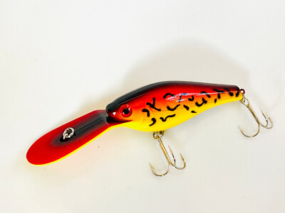TIEMCO MAD PEPPER MAGNUM CRANKBAIT 80MM RED BROWN YELLOW FLOATING DEEP DIVER