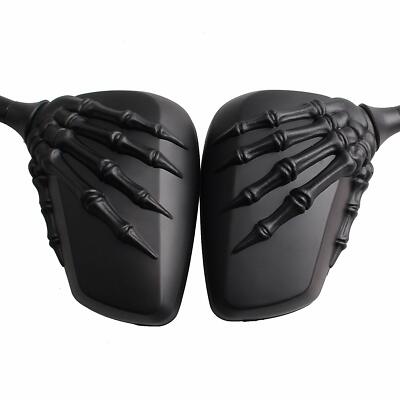 Skull Skeleton Hand Bone Side Mirrors for Universal Motorcycle Cruiser Chopper