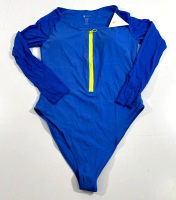 NWT BUFFBUNNY AQUARIUS ONE PIECE SWIMSUIT IN H20 BLUE/TIKI XL 14-16