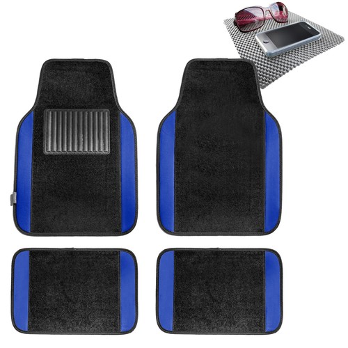 FH Group Universal Fit 4pcs Carpet Car Floor Mats for Auto SUV Van w/ Dash Mat - Picture 1 of 9
