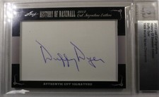 Duffy Dyer 2012 Leaf History of Baseball Cut Signatures Auto RARE