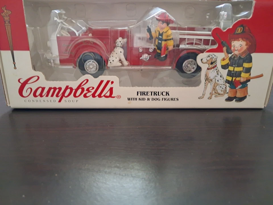 Campbell's Firetruck with Kid & Dog Figures new in box - Image 3 of 4