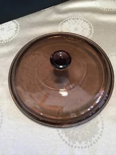 Pyrex Vision Corning Ware Replacement Amber 623-C Lid Only Light Use Marks