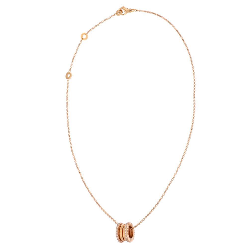 Bvlgari Bulgari B. Zero1 Diamond 18k Rose Gold Mini Pendant