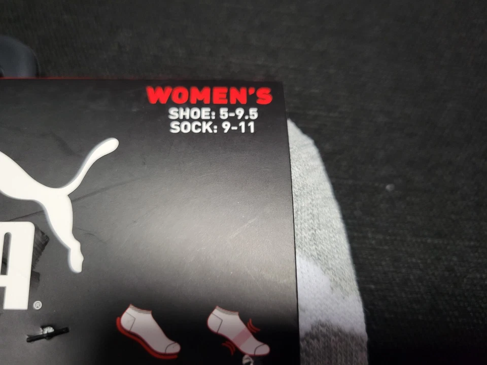 Puma Mujer Rendimiento Acolchado - Corte Bajo 6 Pares Calcetines Estilo Deportivo Talla - 5-9.5 Foto 4 de 4