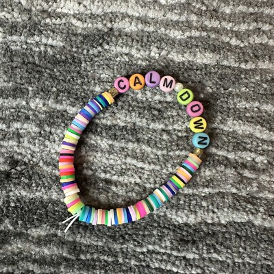 Taylor Swift Eras Tour Friendship Bracelet Calm Down Spelled Out Beads Handmade