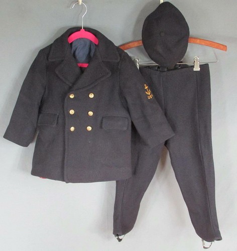 Vintage 1940s Boys Wool US Navy Plebe 