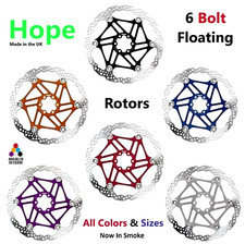 Hope 6 Bolt Floating Rotors All Colors &  Sizes 140-220 (Brand New)