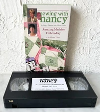 Sewing With Nancy Amazing Machine Embroidery VHS Tape Nancy Zieman 60 Min Video