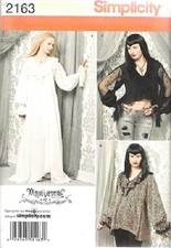 Simplicity 2163 Steampunk Goth Victorian Costume pattern sz6-12