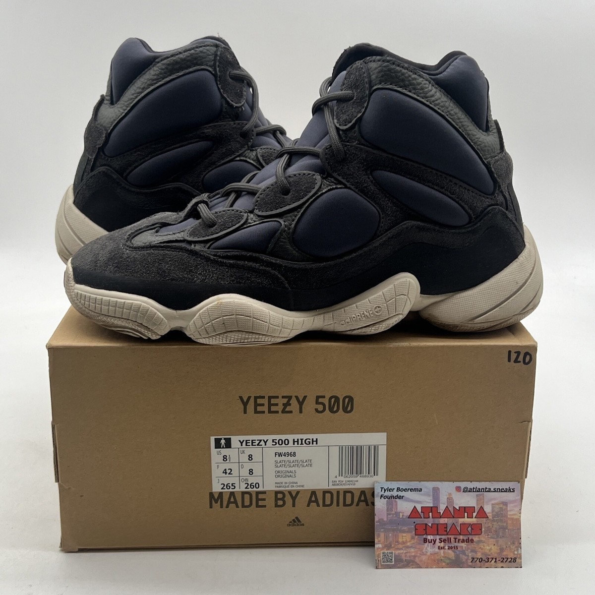 Size adidas Yeezy 500 High Slate (FW4968)