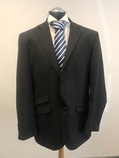WILLIAM HUNT SUIT JACKET/BLAZER BLACK WOOL BLEND 42R MINT CONDITION
