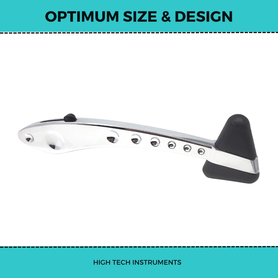 Martillo reflejo diagnóstico mango ergonómico acero inoxidable cabeza de goma EMS, enfermera Foto 4 de 4