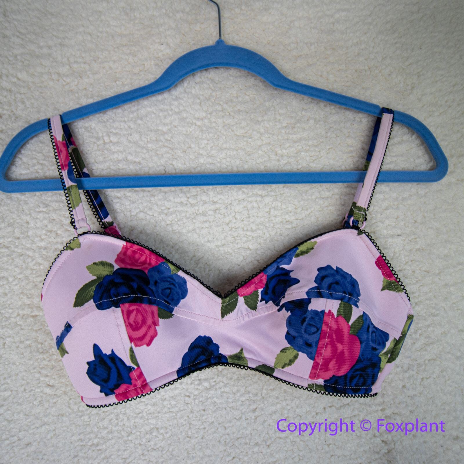 Seafolly floral print bikini top, women size 6